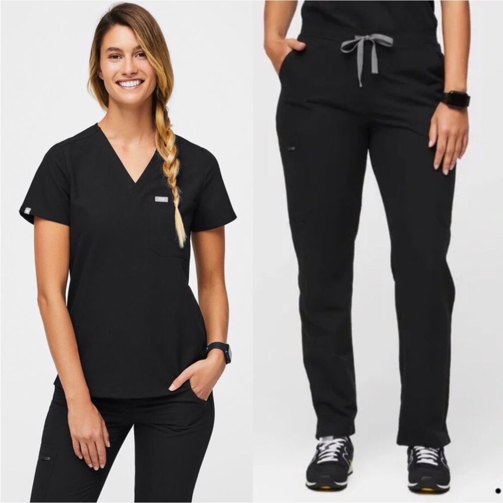 FIGS SET Technical Collection Catarina Top & Yola Straight Leg Pant Both Medium